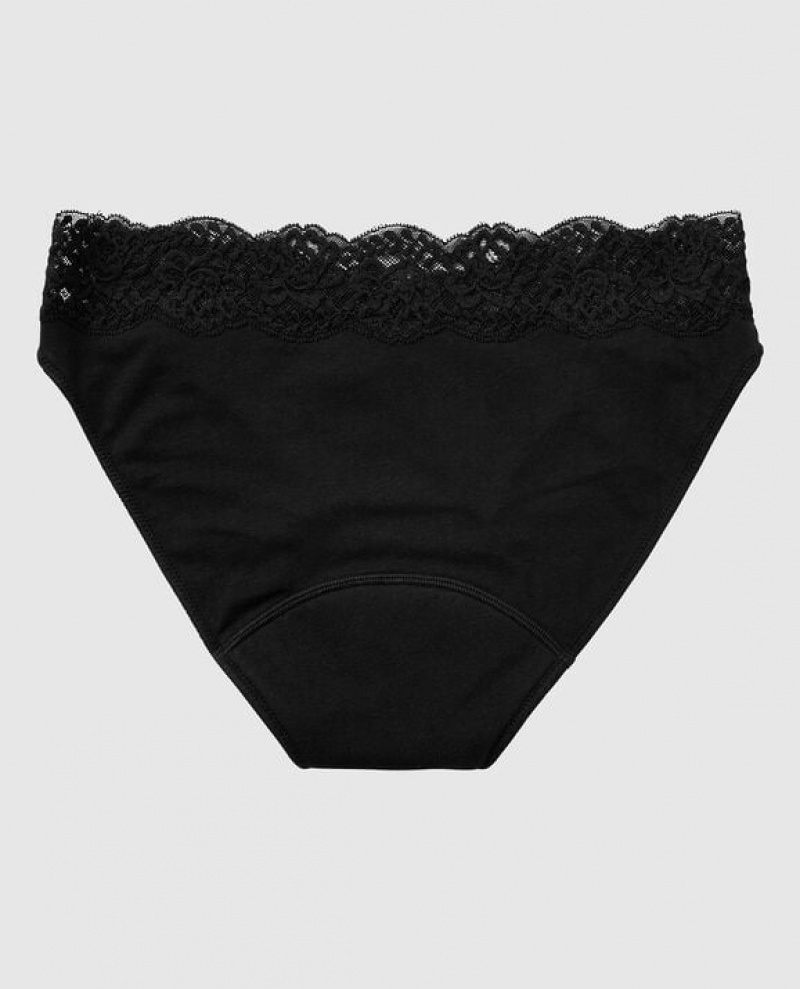 La Senza Bikini Period Panty Women's Underwear Black | XTwMXMFf