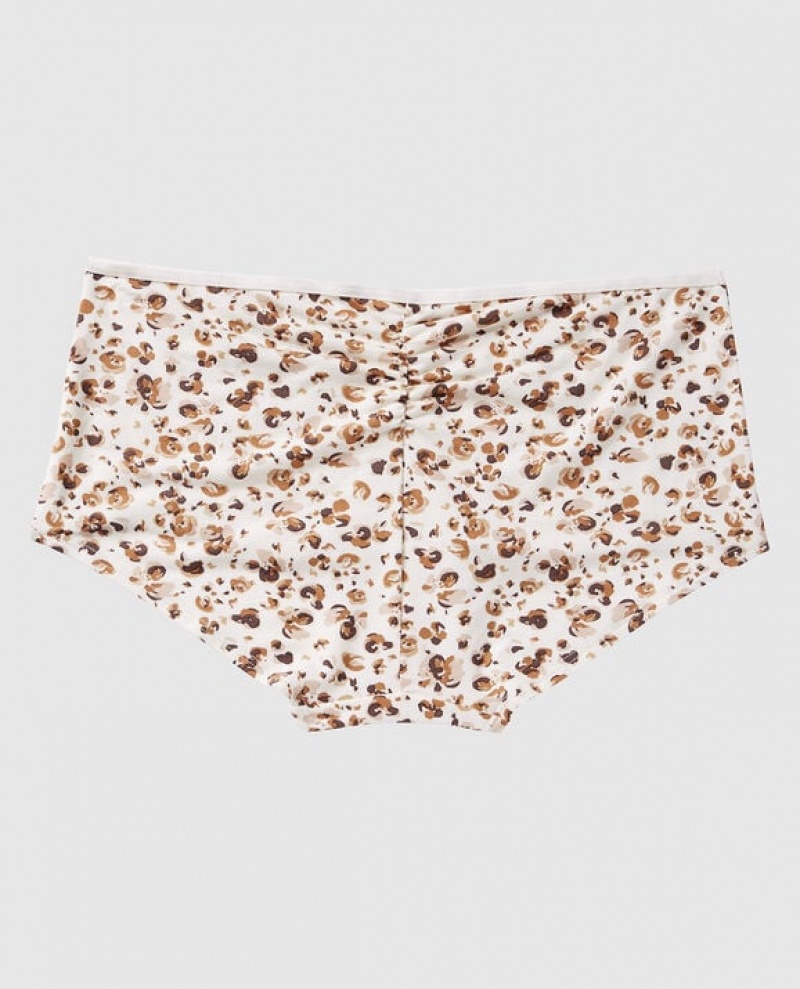 La Senza Boyshort Panty Women's Underwear Cream Leopard | Vd4oUZAA