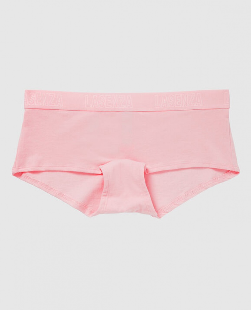 La Senza Boyshort Panty Women\'s Underwear Pink White | VzUT6ki0