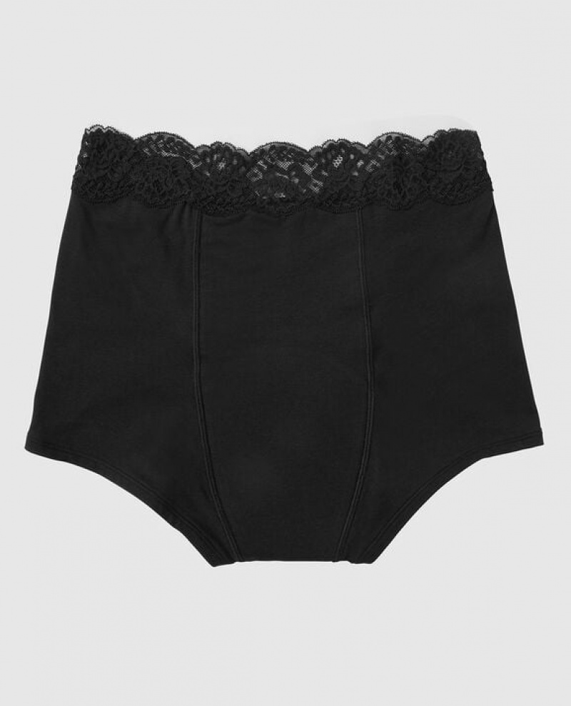 La Senza Boyshort Period Panty Women's Underwear Black | SqjX8RNm