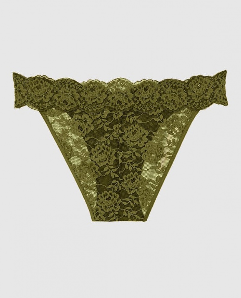 La Senza Cheeky Panty Women's Underwear Avocado | QjiljUzl