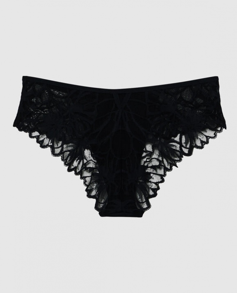 La Senza Cheeky Panty Women's Underwear Black | W9Y8APFB