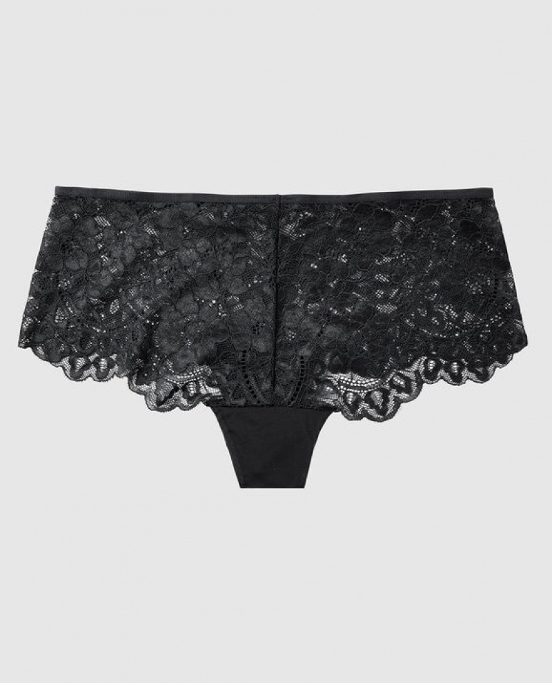 La Senza Cheeky Panty Women's Underwear Black | XEz6YgNM