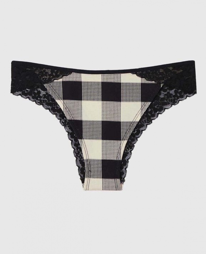 La Senza Cheeky Panty Women\'s Underwear Festive Check | 9xxE5y36