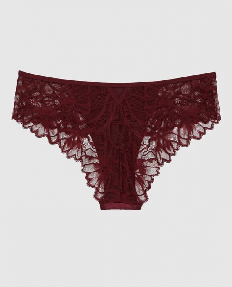 La Senza Cheeky Panty Women's Underwear Red Burgundy | 49b0eZmD