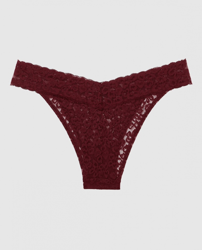 La Senza Cheeky Panty Women's Underwear Red Burgundy | vzx38oSm