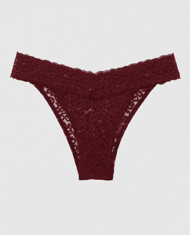 La Senza Cheeky Panty Women\'s Underwear Red Burgundy | vzx38oSm