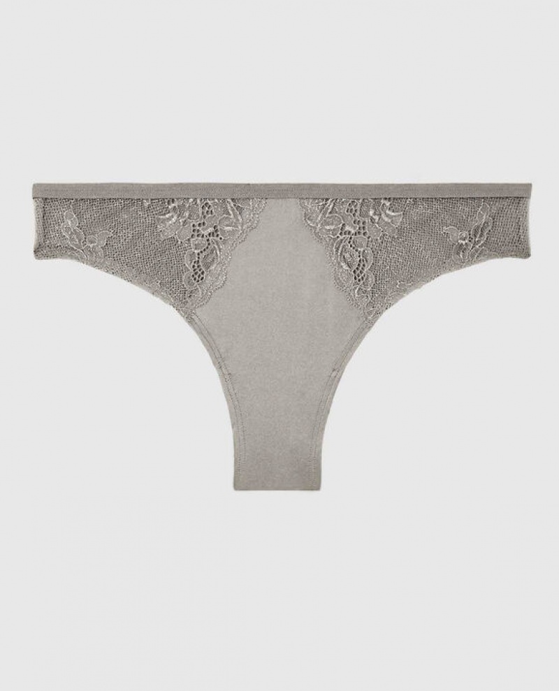 La Senza Cheeky Panty Women\'s Underwear Silver | UXs7Nhj8