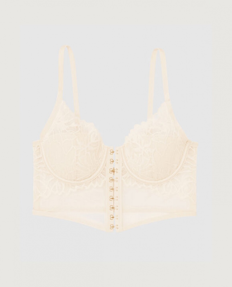 La Senza Front-Close Top Women\'s Bras Pearl | pNCVwg8i