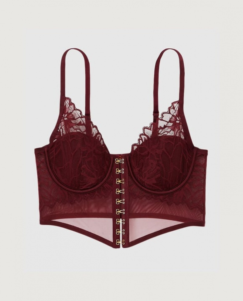 La Senza Front-Close Top Women\'s Bras Red Burgundy | cshaU9zm