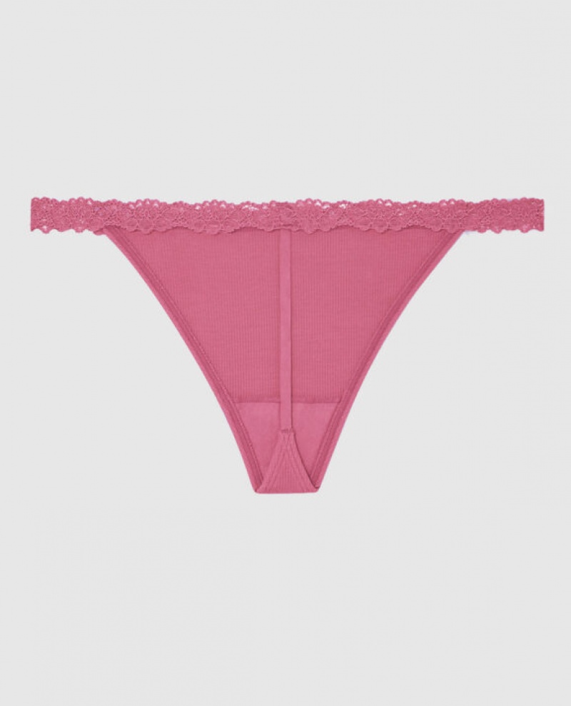 La Senza G-String Panty Women's Underwear Rose | YKXoYEI0