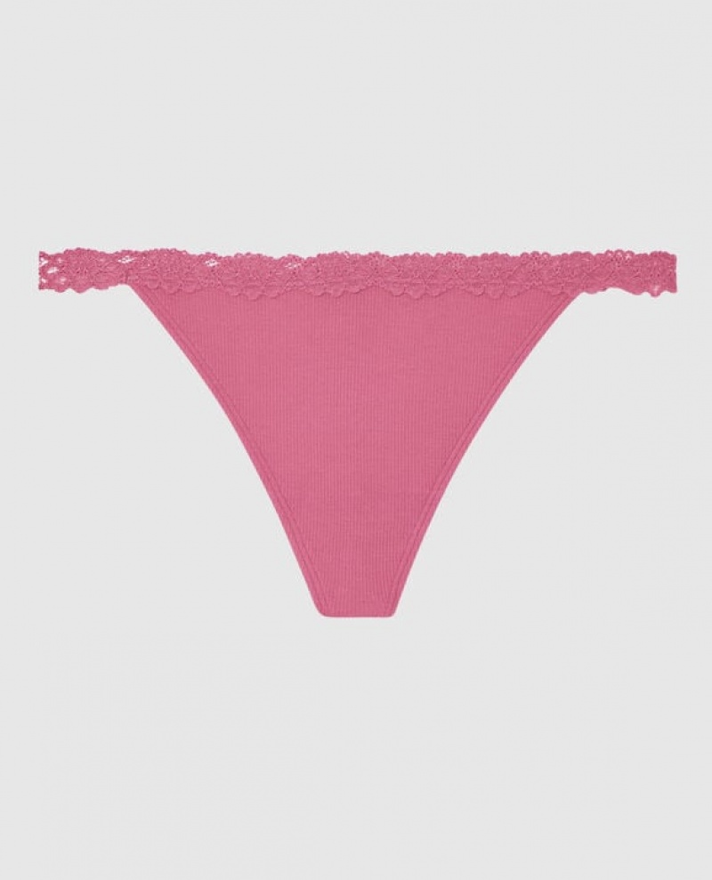 La Senza G-String Panty Women\'s Underwear Rose | YKXoYEI0