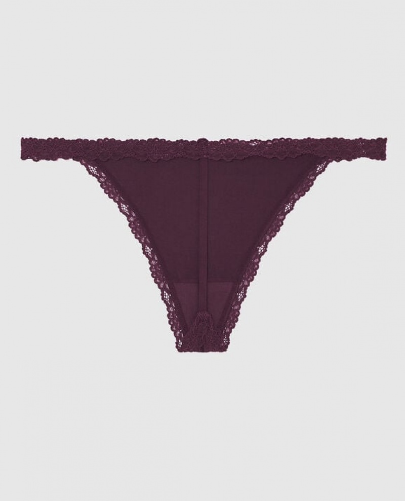 La Senza G-String Panty Women's Underwear Purple | XUGasmLn