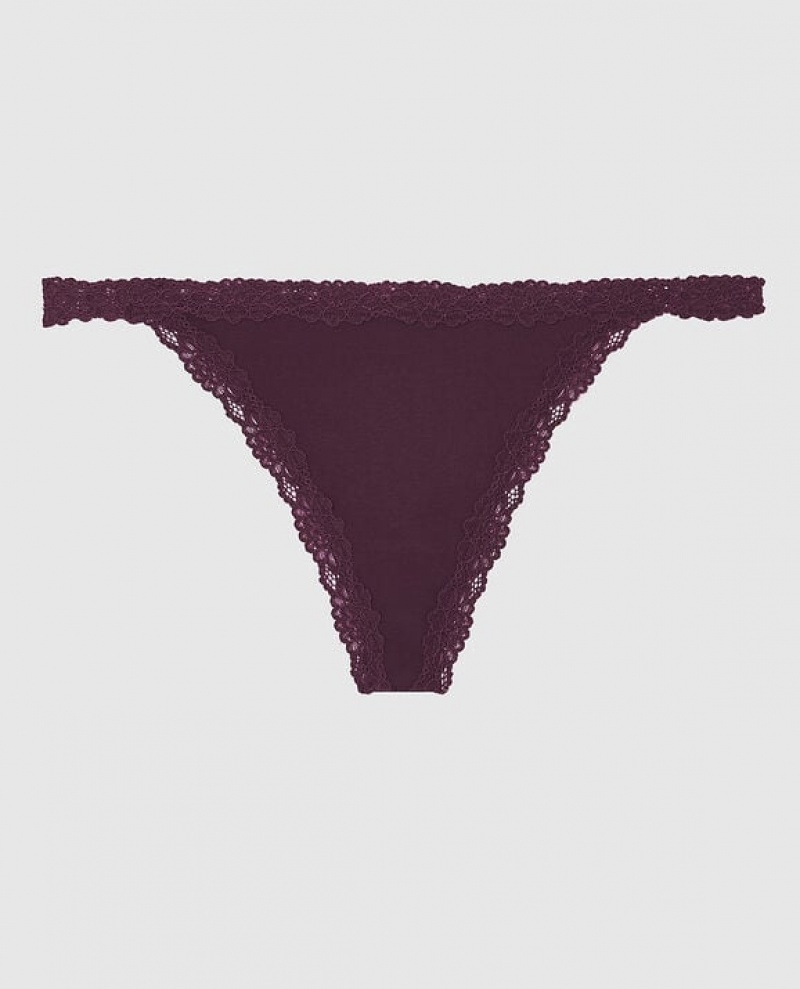 La Senza G-String Panty Women\'s Underwear Purple | XUGasmLn