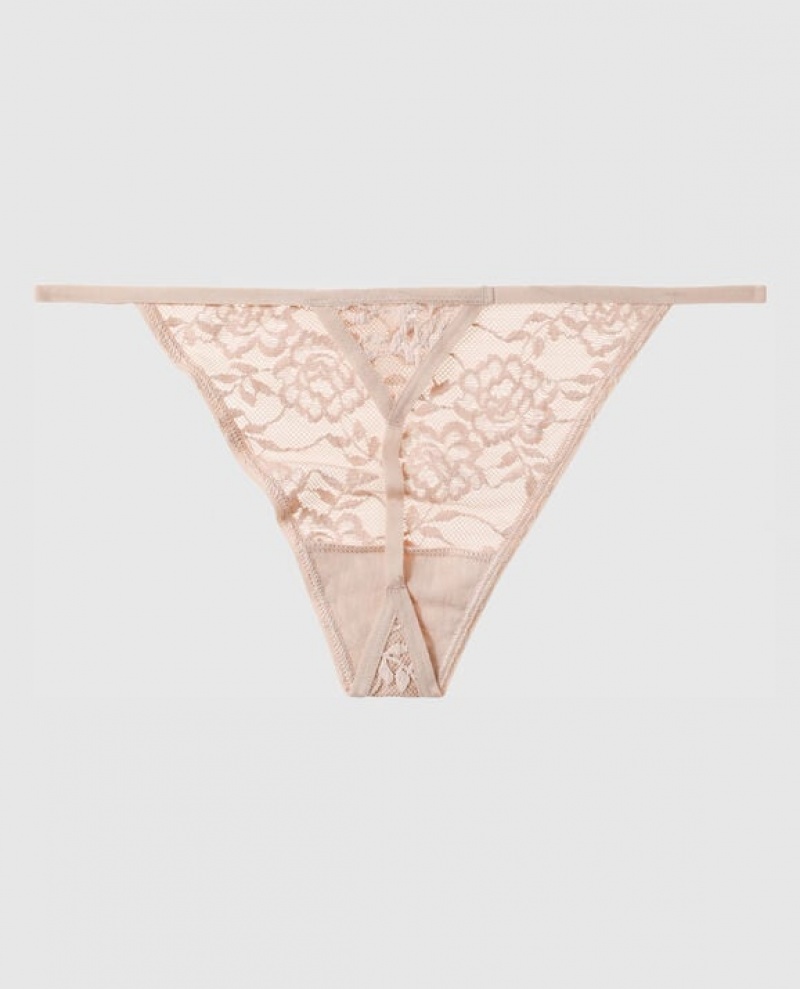 La Senza G-String Panty Women's Underwear Rosetan | FNEi8JLk