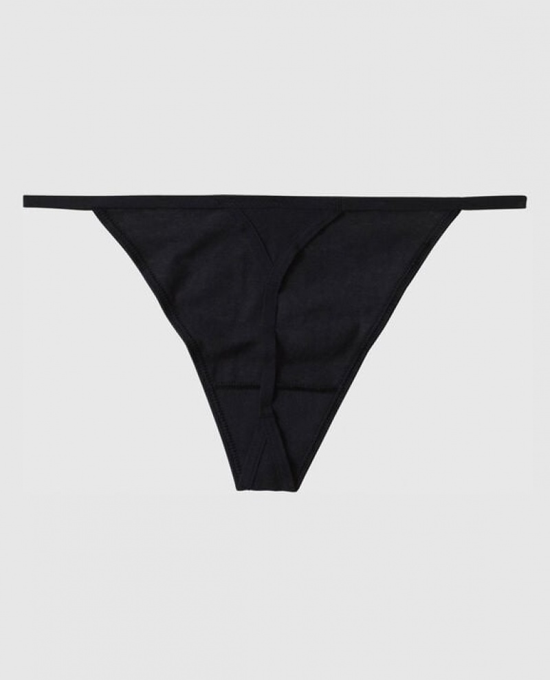 La Senza G-String Panty Women's Underwear Black | CyVqTWt5