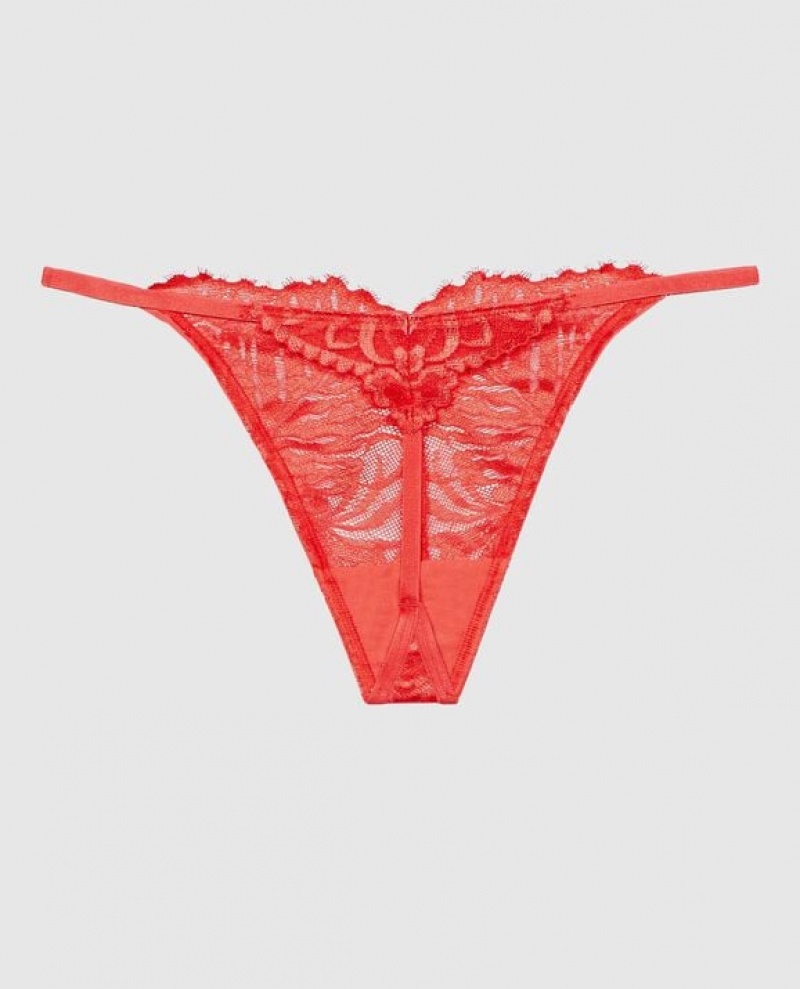 La Senza G-String Panty Women's Underwear Red | bHb32JVM