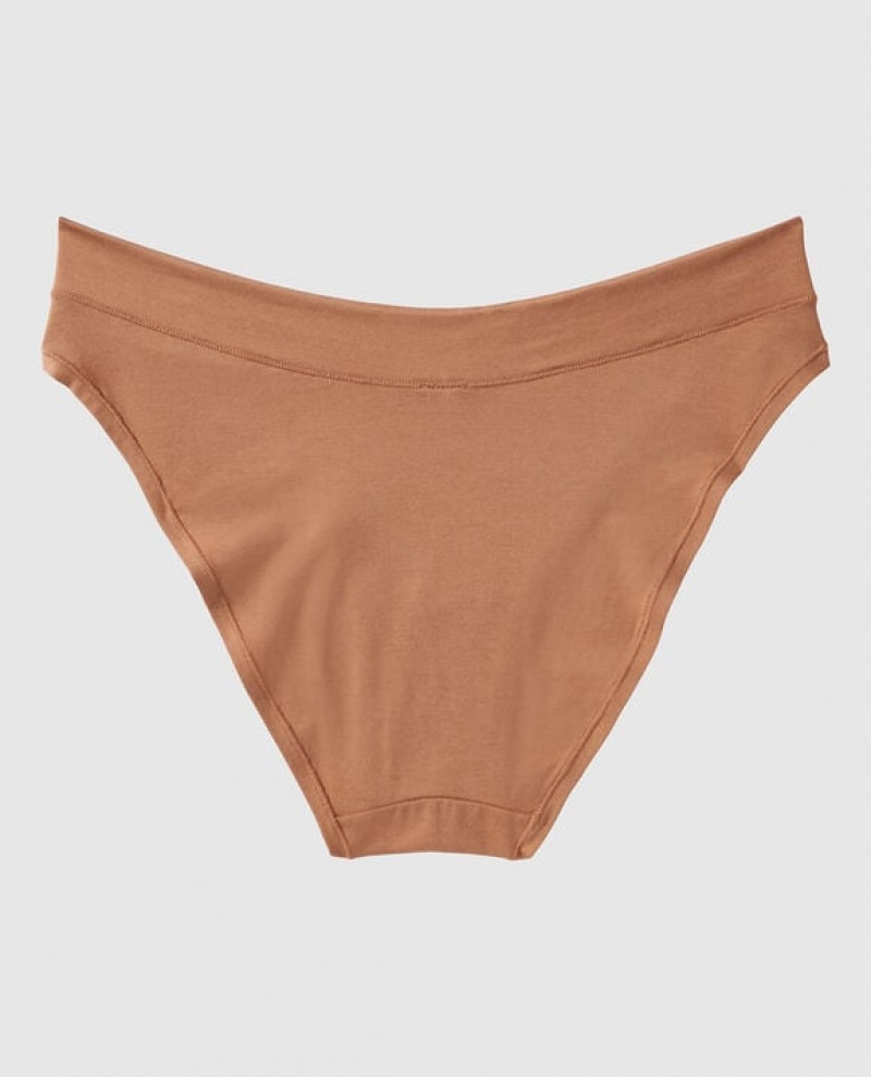 La Senza High Leg Bikini Panty Women's Underwear Caramel Kiss | 1z2CMTS1