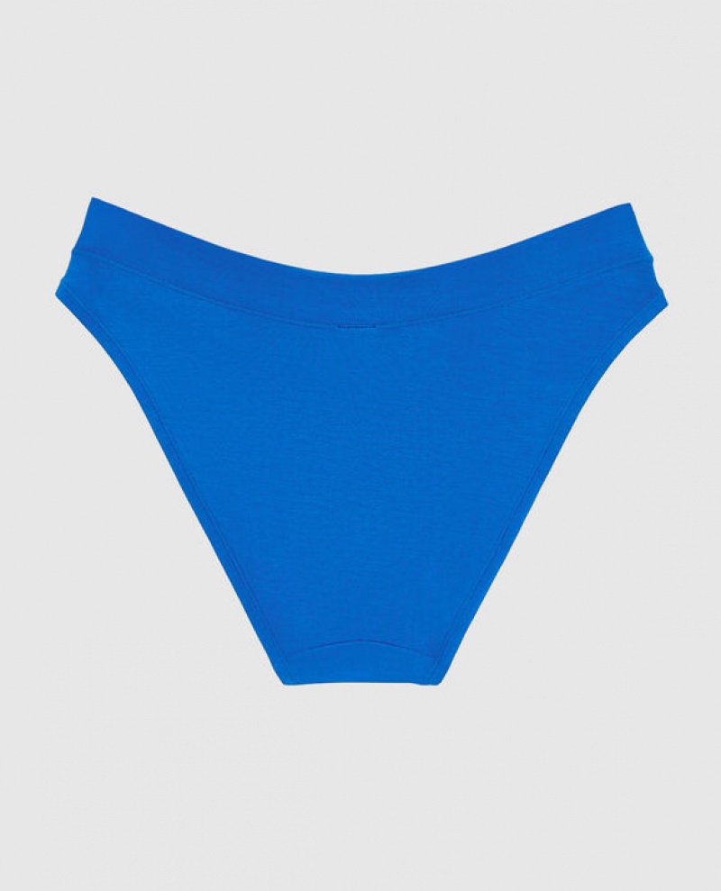 La Senza High Leg Bikini Panty Women's Underwear Deep Blue | JG1MLeqZ