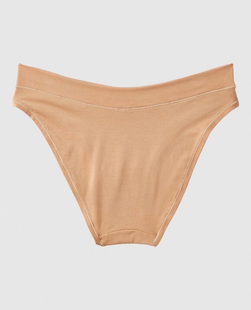 La Senza High Leg Bikini Panty Women's Underwear Pecan | utw3InDE