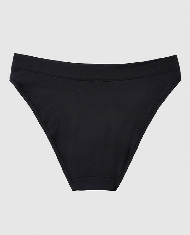 La Senza High Leg Bikini Panty Women's Underwear Black | ByJj2oNG