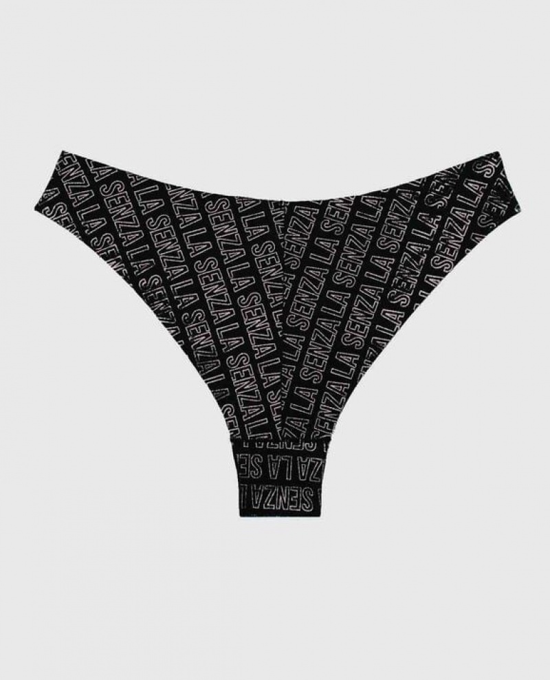 La Senza High Leg Cheeky Panty Women's Underwear Black | uaFvwBHW