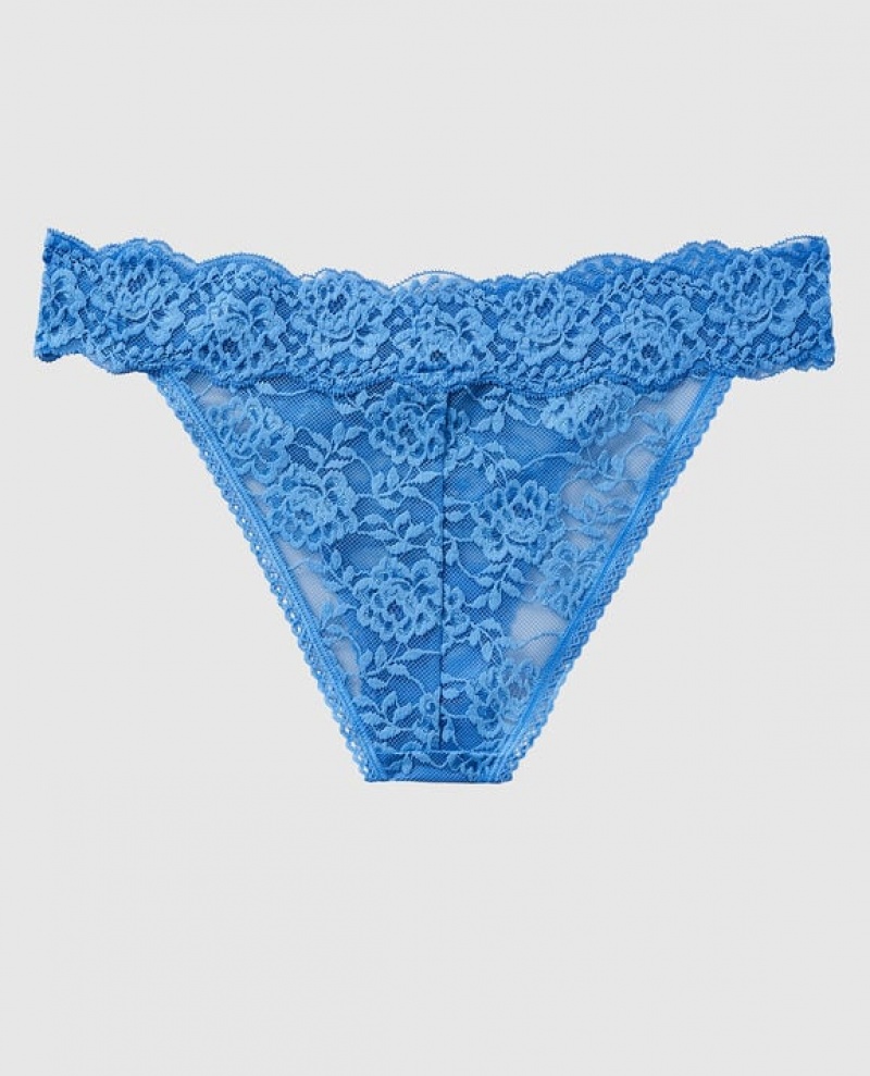 La Senza High Leg Cheeky Panty Women's Underwear AZURE Blue | NM6S5WGa