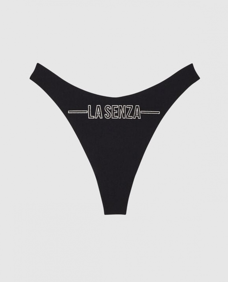 La Senza High Leg Thong Panty Women\'s Underwear LZA Graphic | CXFSsZaA