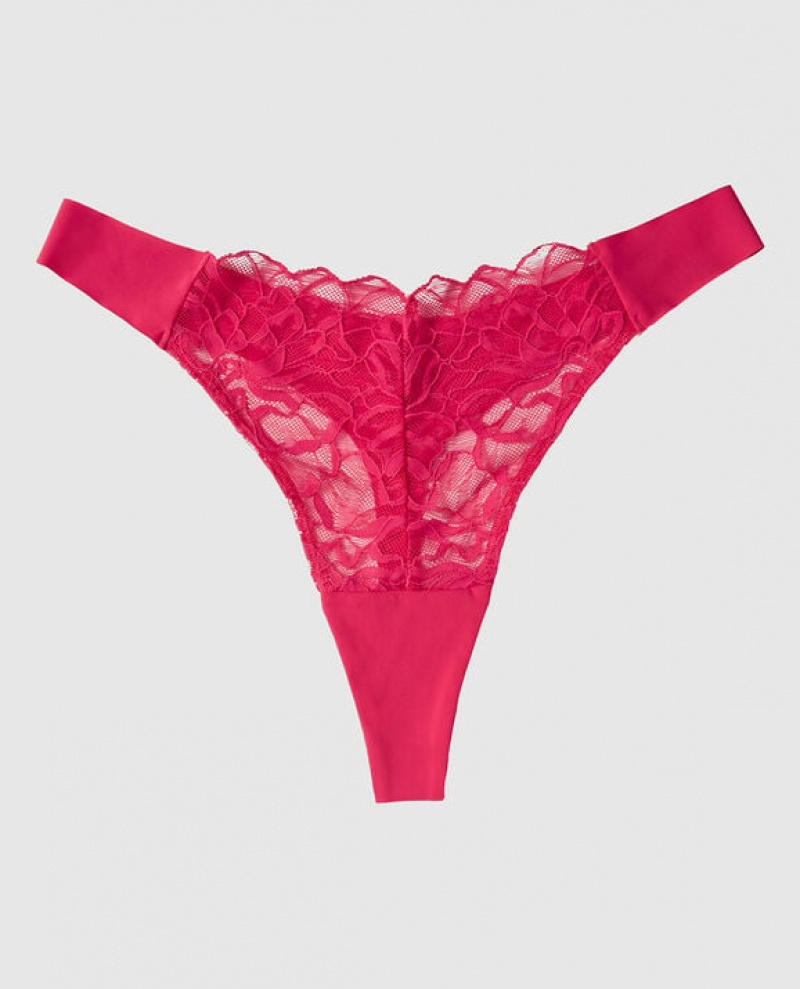 La Senza High Leg Thong Panty Women\'s Underwear Sweet Raspberry | altzANK1