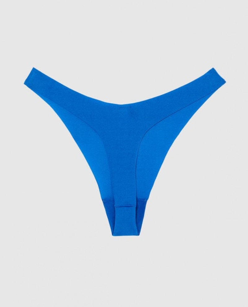 La Senza High Leg Thong Panty Women's Underwear Deep Blue | kZ2Ok9fp