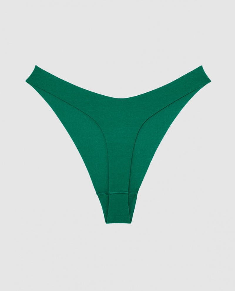 La Senza High Leg Thong Panty Women's Underwear Green | PMF4clIz