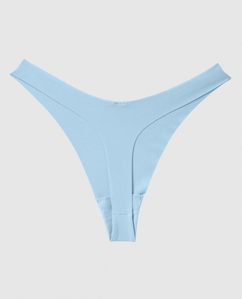 La Senza High Leg Thong Panty Women's Underwear Blue | AGjqGbxa