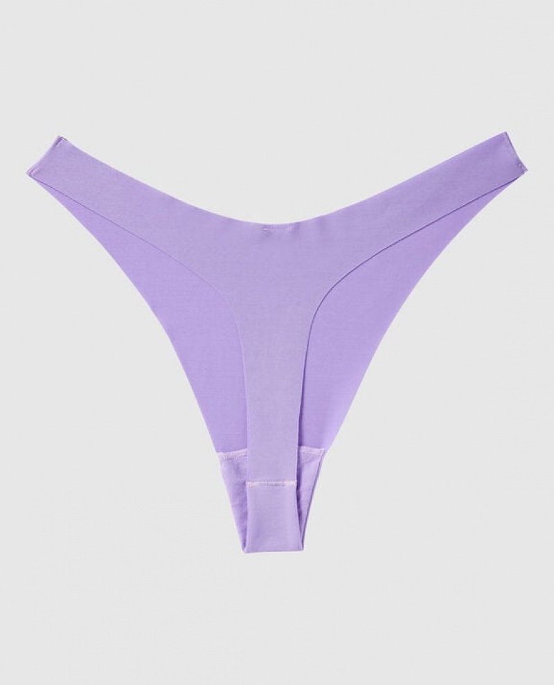 La Senza High Leg Thong Panty Women's Underwear Purple Rose | Q31S48dM