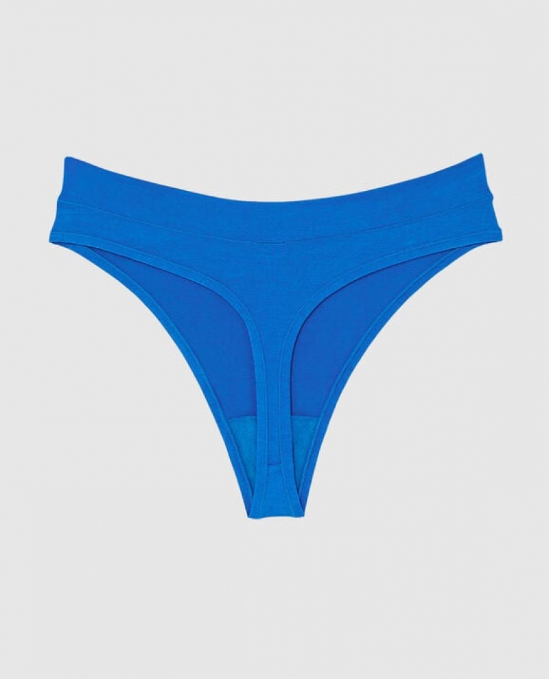 La Senza High Leg Thong Panty Women's Underwear Deep Blue | QrG9T1Hd