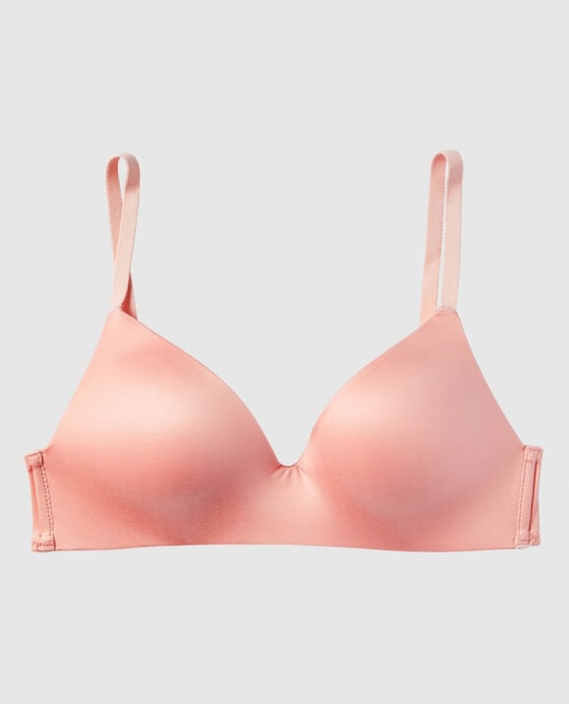 La Senza Light Push Up Wireless Women\'s Bras Pink | P69iEZSK