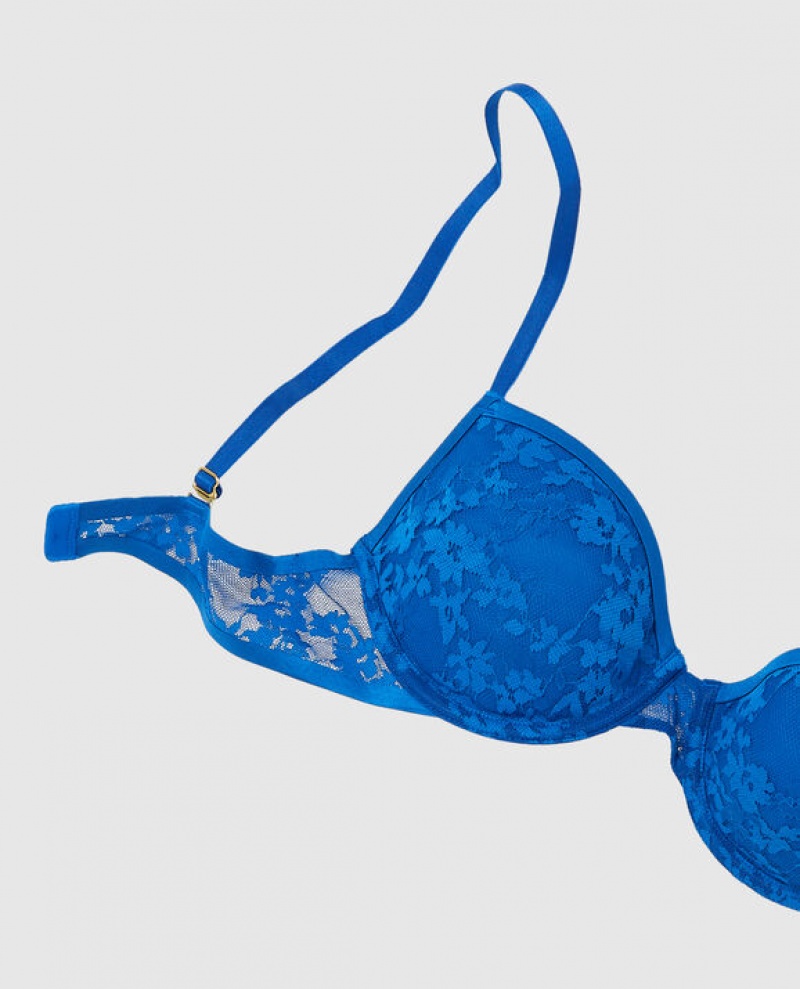 La Senza Lightly Lined Demi Women's Bras Deep Blue | nWzJS0IC