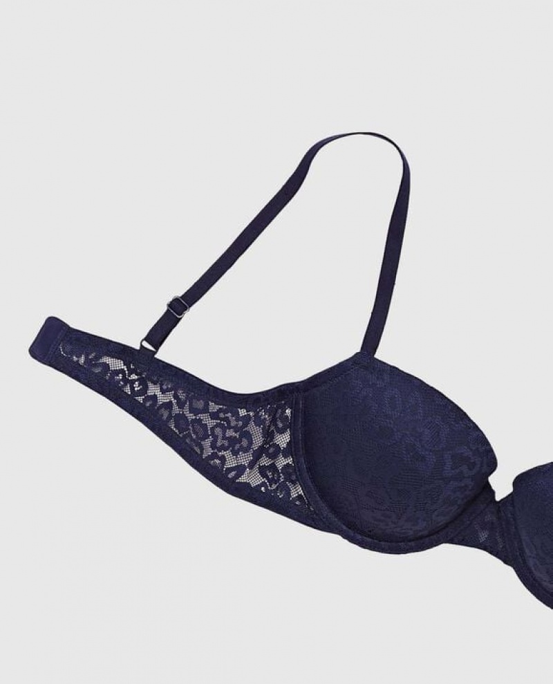 La Senza Lightly Lined Demi Women's Bras Ocean Cavern | U2dARpf5