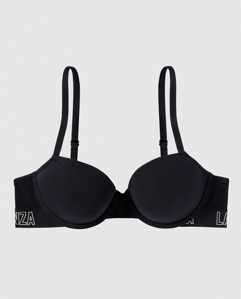 La Senza Lightly Lined Demi Women\'s Bras Black | fwhILjPi