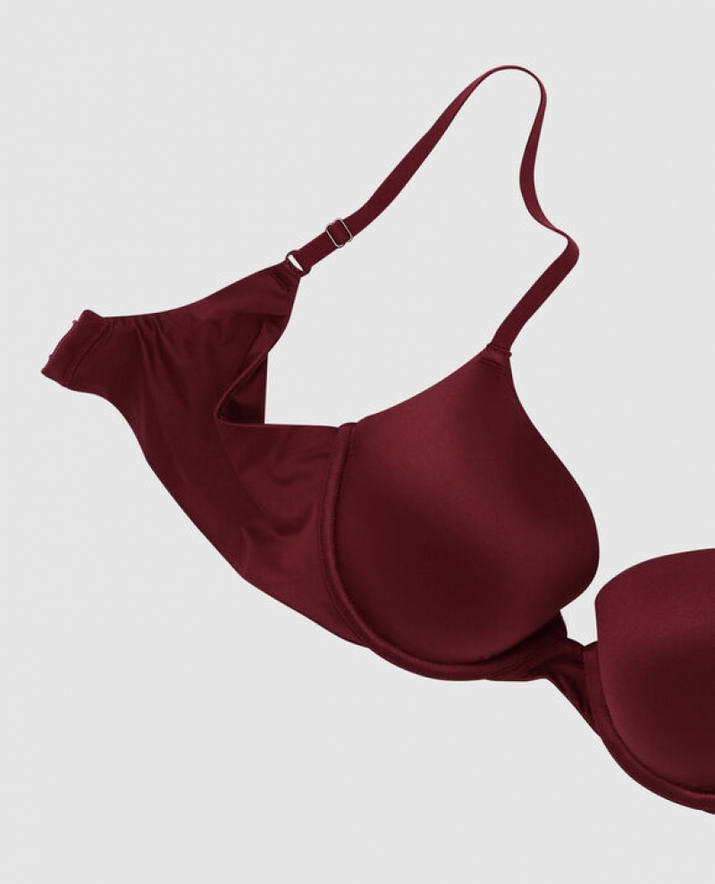 La Senza Lightly Lined Demi Women's Bras Red Burgundy | 4cvjHRdk