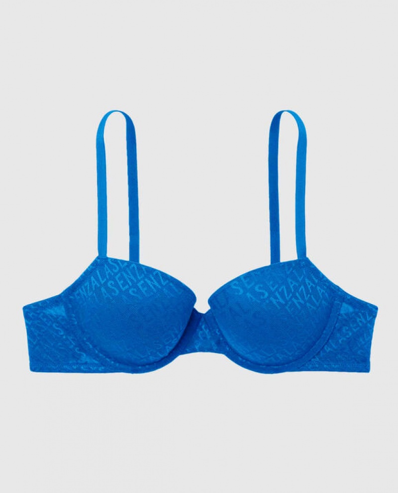 La Senza Lightly Lined Demi Women\'s Bras Deep Blue | HfgND1es