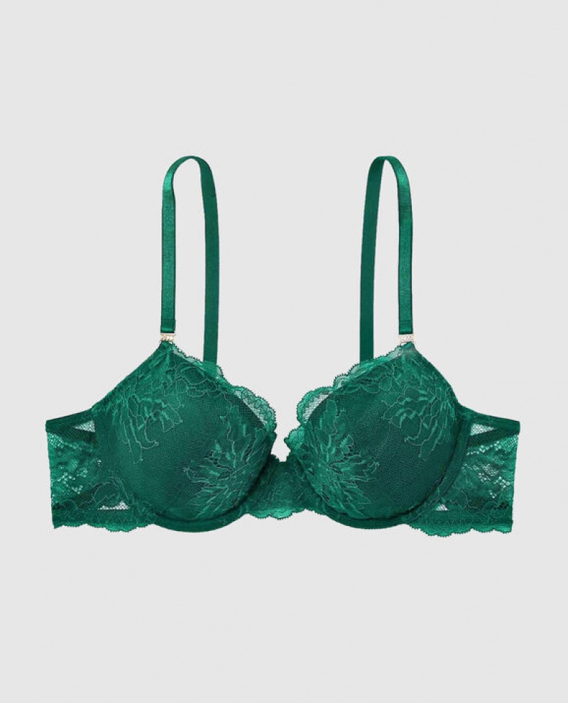 La Senza Lightly Lined Demi Women\'s Bras Green | vUCt0t7T