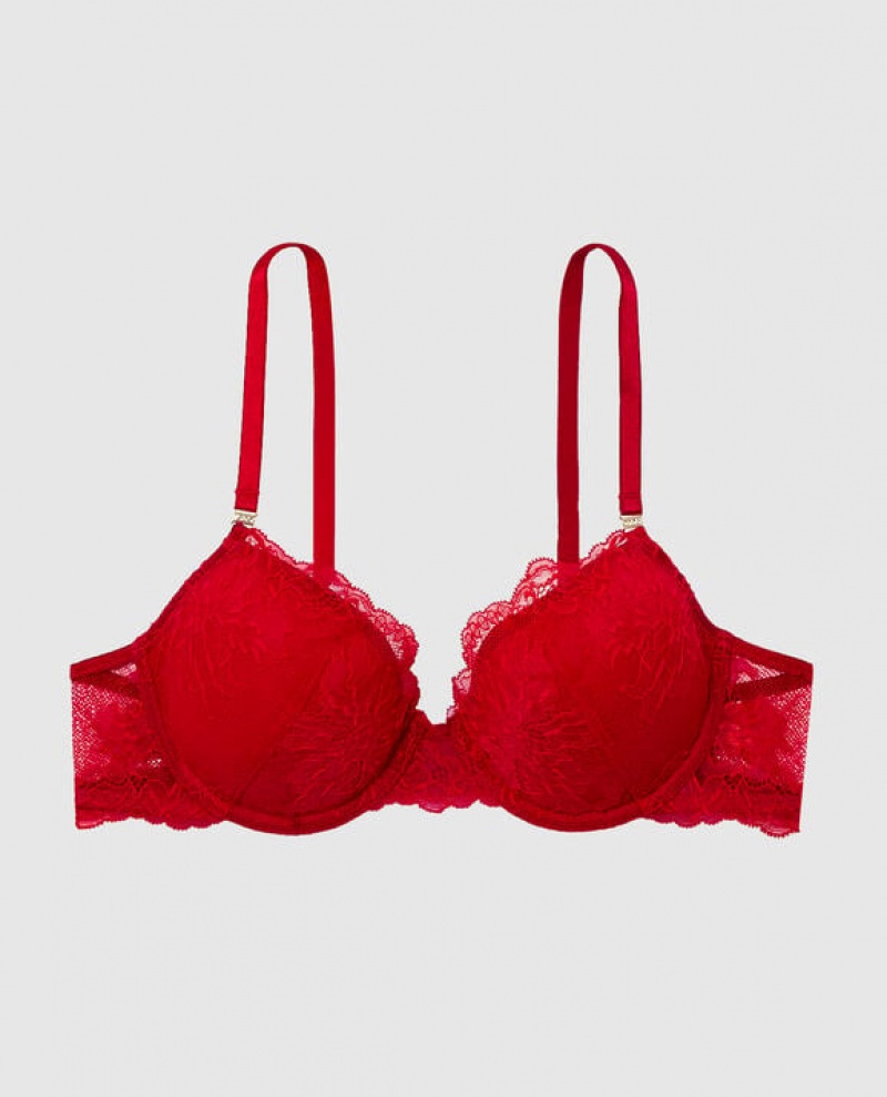 La Senza Lightly Lined Demi Women\'s Bras Red | e5fB3D8z