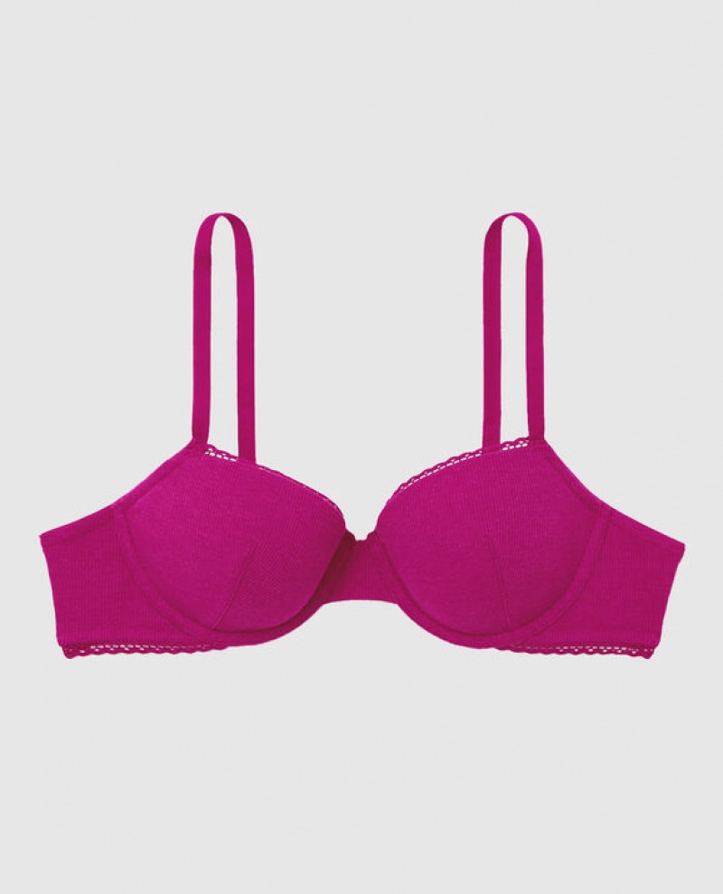 La Senza Lightly Lined Demi Women\'s Bras Pink | n8Usan6U