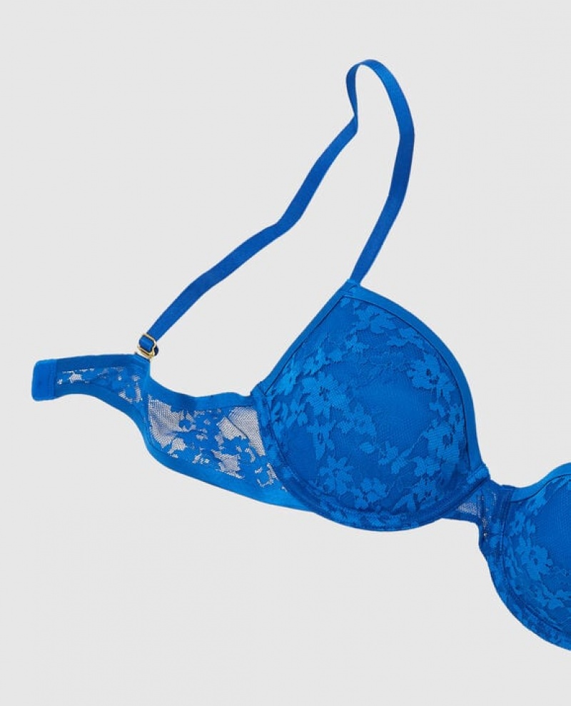 La Senza Lightly Lined Demi Women's Bras Deep Blue | jp302Jnt