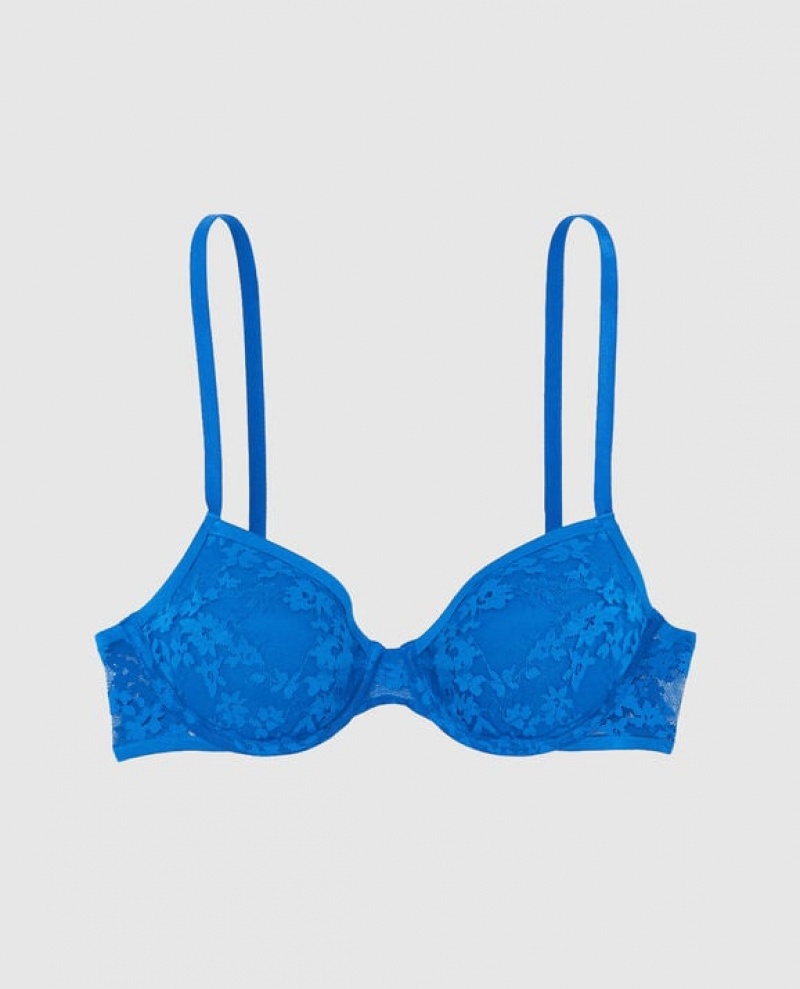 La Senza Lightly Lined Demi Women\'s Bras Deep Blue | jp302Jnt