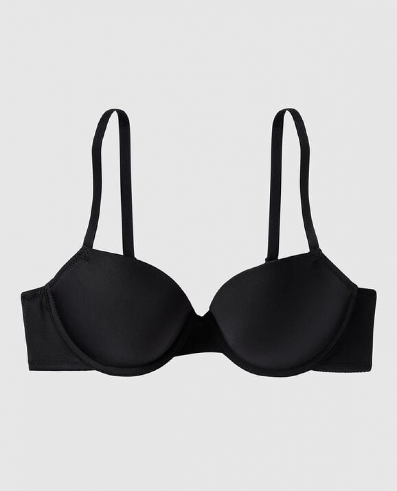 La Senza Lightly Lined Demi Women\'s Bras Black | eKdYHXNK