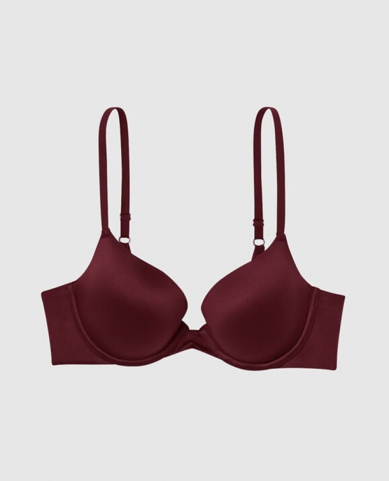 La Senza Lightly Lined Demi Women\'s Bras Red Burgundy | dvJdetUM