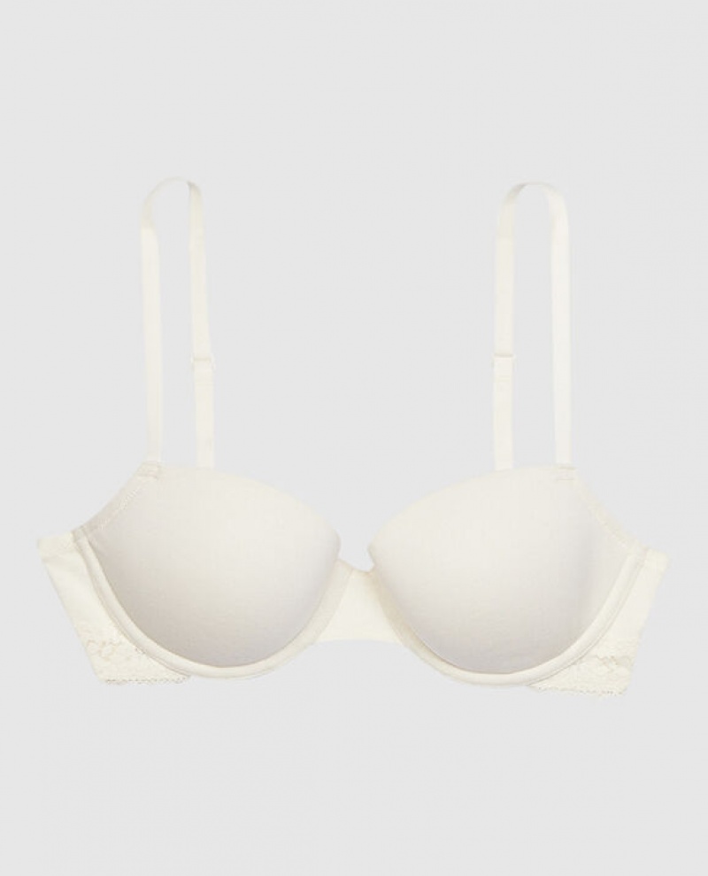 La Senza Lightly Lined Demi Women\'s Bras Cream | vp6vxGeO