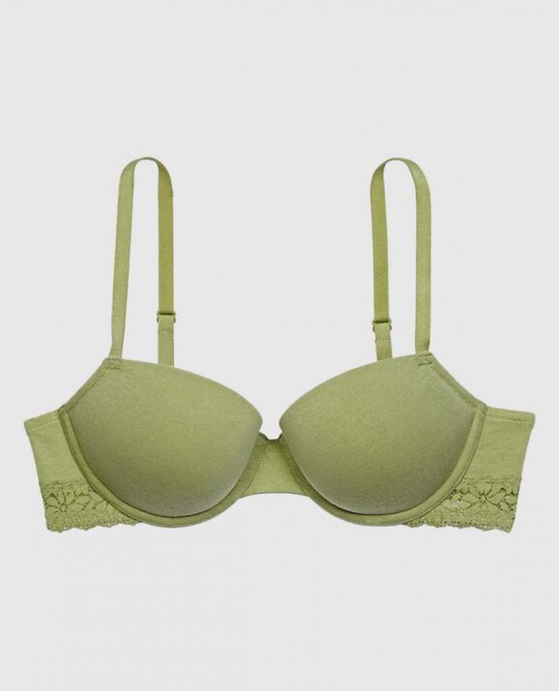 La Senza Lightly Lined Demi Women\'s Bras Fern | XRaimYfL