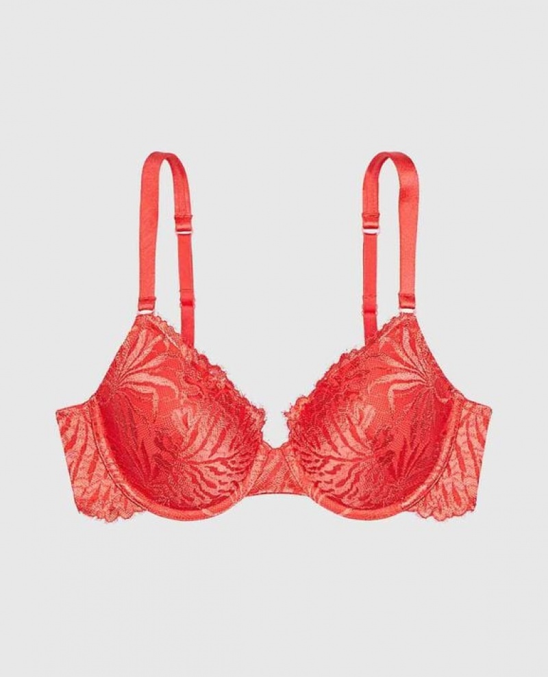 La Senza Lightly Lined Full Coverage Women\'s Bras Red | VXgAfoj3